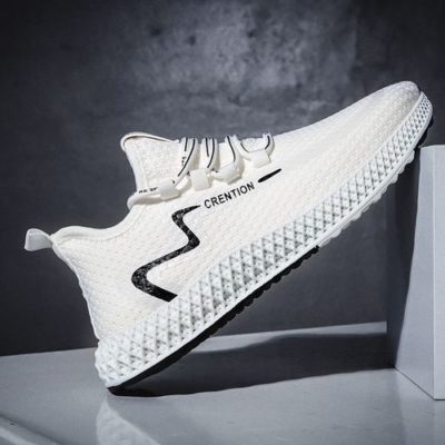 Fashion Low Top Lace-Up Casual Sport Sneakers Men Mesh Shoes Lac-up Walking Sneakers