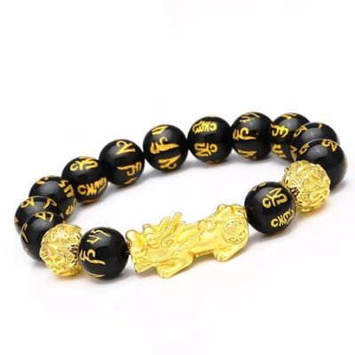 Fashion Feng Shui Black Obsidian Wealth Bracelet