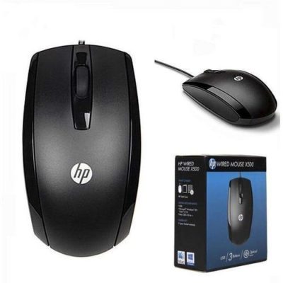 Hp Durable USB Wired Optical Mouse – Black