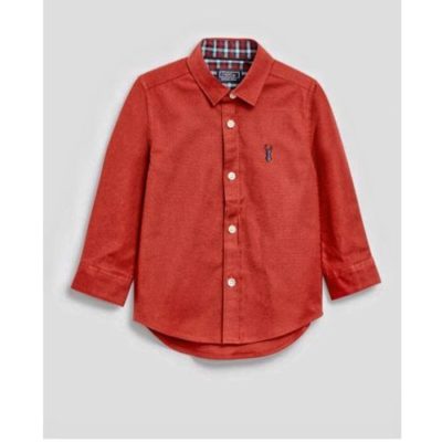 Boys Oxford Shirt – Brick Red