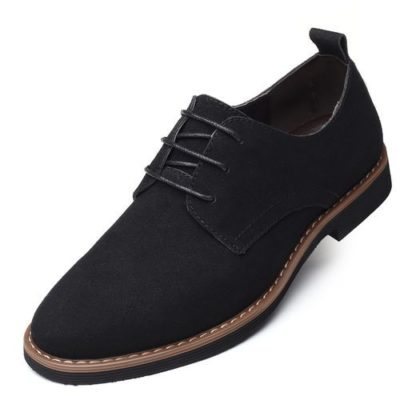 Fashion Leather Suede Oxford Shoes – Black