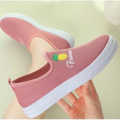 Fashion Women’s Shoes Sneakers Slip-On Walking Shoes Breathable Canvas Student Running Sneakers