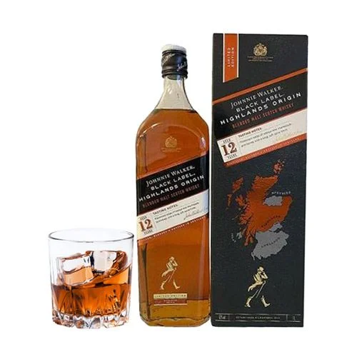 Johnnie Walker Black Label Highlands Origin - 1L + Free Tumbler Glass